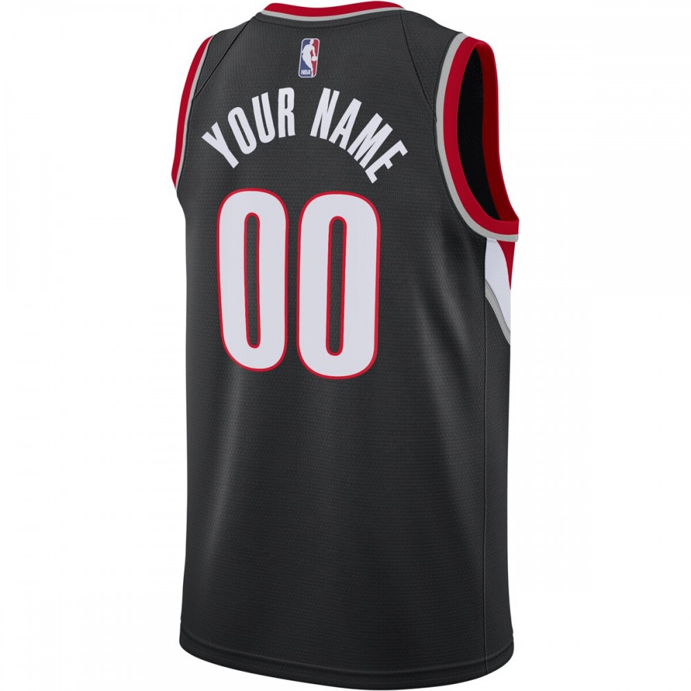 Portland Trail Blazers 2020/21 Swingman Custom Jersey - Icon Edition - Black-Pro Kit Vault | Brand New 26/27 Sports Jerseys